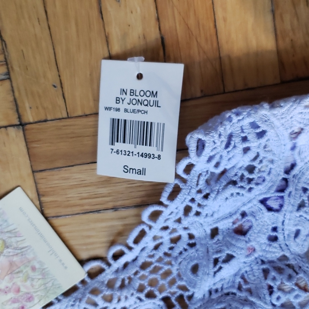 Nwt! In Bloom by Jonquil Lace Panel Romper - Picture 3 of 8